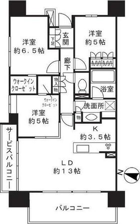 クリオレジダンス横浜新杉田の物件間取画像